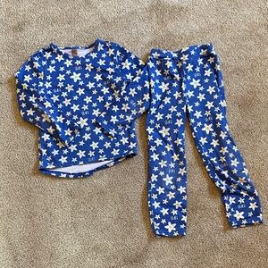 Blue & White Floral Kids Base Layer